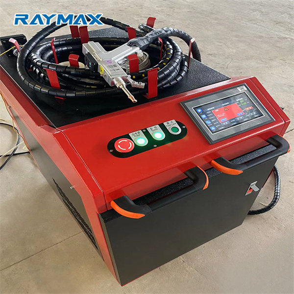 Saldatrice laser a fibra portatile da 1000 W con alimentatore automatico  del filo e testa di saldatura oscillante - RAYMAX